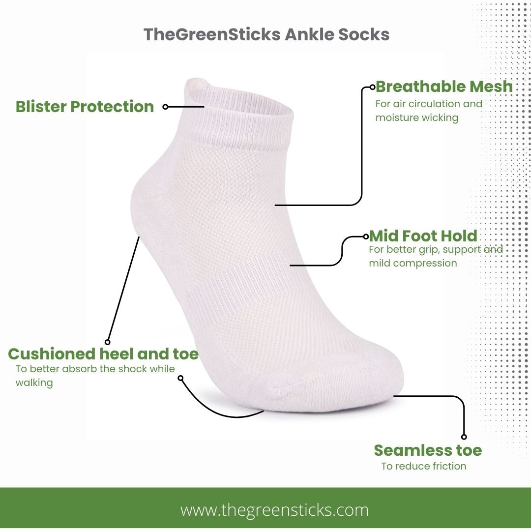 Bamboo Ankle Socks - 6 Pack